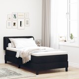 vidaXL Krevet s uzglavljem i madracem Crna 90x190 cm Tkanina Cijene