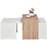 Hom`in klubska miza, 115/50/70 cm bela, barve hrasta | Shoptok.si