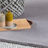 Kayoom RAVNO TKANA PREPROGA 60/110 cm taftano srebrne barve | Shoptok.si
