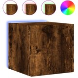 Maison Chic Stenska TV omarica - TV stojalo - Televizijska omarica z LED lučkami dimljeni hrast 30,5x35x30 cm, (21699930) Cene