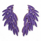  Vijolični stekleni uhani - Angelska krila - Majhna pozornost | Shoptok.si