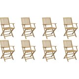 Maison Chic Zložljivi Vrtni Stoli - Stol za vrti 8 kosov 54,5x58x90 cm trdna akacija JS3199, (21876066) | Shoptok.si
