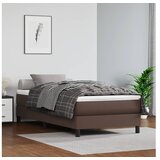  Vzmetnica z žepkasto vzmetjo rjava 90x200x20 cm umetno usnje | Shoptok.si