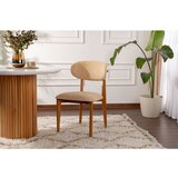 Hanah home stolica lionte - beige, dark oak beigedark oak chair set (2 pieces)