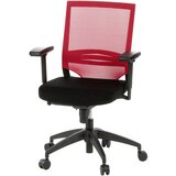 MID.YOU Vrtljiv Stol Porto Base, Črna, Rdeča | Shoptok.si