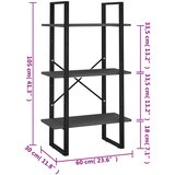 Police za pohranu sive 60 x 30 x 105 cm konstruirano drvo | Eponuda.com
