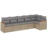  The Living Store Vrtna sedežna garnitura 6-delna z blazinami bež poli ratan - Vrtna Sedežna Garniture, (21443526) | Shoptok.si