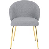 Mömax stol, les, kovina, tekstil siva | Shoptok.si