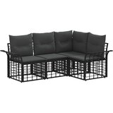  Set vanjskih sofa 4 kom. Crna i tamno siva Poliester | shoptok.hr