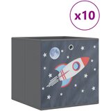  Sklopive kutije za pohranu 10 kom sive 32x32x32 cm od tkanine | Eponuda.com
