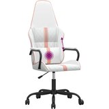  Masažni gaming stol roza in belo umetno usnje | Shoptok.si