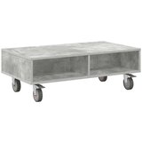  Stranska miza s kolesi Betonsko siva 90 x 50 x 30 cm, (5000201700) | Shoptok.si