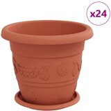  Saksije za biljke 24 pcs Crvena cigla Ø 26 x 21.5 cm Plastika | shoptok.hr
