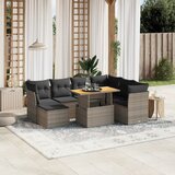 vidaXL 8-dijelni set vrtnih sofa od poliratana s jastucima sivi | shoptok.hr