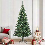  Umjetno predsvijetljeno božićno drvce Zelena 210 cm PVC i metal | shoptok.hr