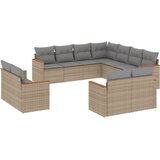  11-dijelni set vrtnih sofa od poliratana s jastucima bež | shoptok.hr