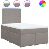 vidaXL Box spring postelja z vzmetnico taupe 120x190 cm blago, (21310495) | Shoptok.si