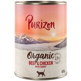 Purizon Ekonomično pakiranje Organic 24 x 400 g - Govedina i piletina s mrkvom | shoptok.hr