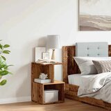 vidaXL Noćni ormarić staro drvo 35x35x55 cm konstruirano drvo | shoptok.hr