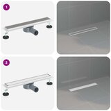 Tuš odtok 2-v-1 z 360° sifonom srebrna 50 cm, (5000112465) | Shoptok.si