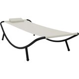  Vrtni ležaj krem 200 x 90 cm čelični | shoptok.hr