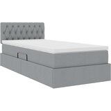  s madracem i skladištem Svijetlo siva 90 x 190 cm Baršun | shoptok.hr