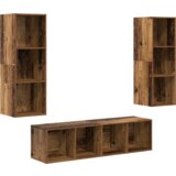  Set TV stalka s policom Zidne s pohranom 3 pcs Staro drvo 37 x 37 x 142.5 cm | shoptok.hr