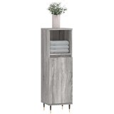 vidaXL Kopalniška omarica siva sonoma 30x30x100 cm inženirski les | Shoptok.si