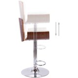  Barski stolček belo umetno usnje, (20967694) | Shoptok.si