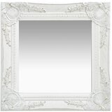 vidaXL Zidno ogledalo u baroknom stilu 40 x 40 cm bijelo Cijene
