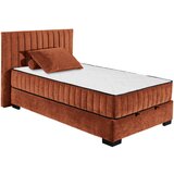 MID.YOU POSTELJA Z VZMETNICO 120 cm x 200 cm , tekstil, leseni material barve konjaka | Shoptok.si