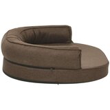 vidaXL ergonomski madrac za pse 75 x 53 cm izgled platna smeđi | shoptok.hr
