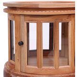 vidaXL Omarica z vitrino naravna 50x50x76 cm trden mahagonij | Shoptok.si