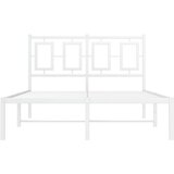 Metalni okvir za krevet s uzglavljem bijeli 120x200 cm | shoptok.hr