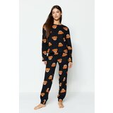 Trendyol Pajama Set - Gray - Plain Cene