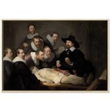  Slika - Rembrandt – The Anatomy Lesson of Dr. Tulp 90x60 U prirodnom drvenom okviru | shoptok.hr