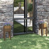Maison Chic Vrtno cvetlično korito - Cvetlični Lonec 2 kosa medeno rjavo 31x31x70 cm borovina, (21788886) | Shoptok.si