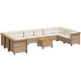 vidaXL 11-dijelni set vrtnih sofa od poliratana s jastucima bež | shoptok.hr