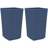  Vrtne sadilice 2 kom plava siva 32,5 x 32,5 x 57 cm PP | shoptok.hr