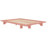 Karup Design Svetlo rožnata zakonska postelja iz masivnega bora z letvenim dnom 140x200 cm Japan – Cene