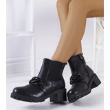 Gemre Black ankle boots with chain Bilka | shoptok.hr