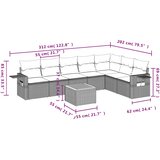  8-dijelni set vrtnih sofa od poliratana s jastucima crni | shoptok.hr