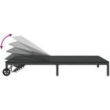  Ležaljka na suncu Crna 206 x 115 x 75 cm poliratan | shoptok.hr