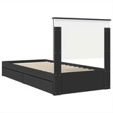  Krevet s od storage Crna 90 x 190 cm Konstruirano drvo | shoptok.hr