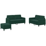  3-dijelni set sofa tamnozeleni baršunasti | Eponuda.com