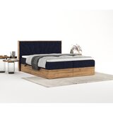 Maison de Rêve Temno modra/v naravni barvi boxspring postelja s prostorom za shranjevanje 180x200 cm Asahi – | Shoptok.si