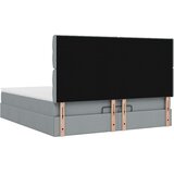 vidaXL Otomanski posteljni okvir z vzmetnicami siv 200x200 cm blago | Shoptok.si