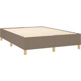  Box spring postelja z vzmetnico taupe 140x190 cm blago, (20896662) | Shoptok.si