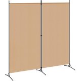 Pregrada sa 2 panela Bež 175 x 180 cm Tkanina | shoptok.hr