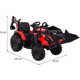 Dječji električni traktor s prikolicom 720-T &amp;ndash; crveni Slike